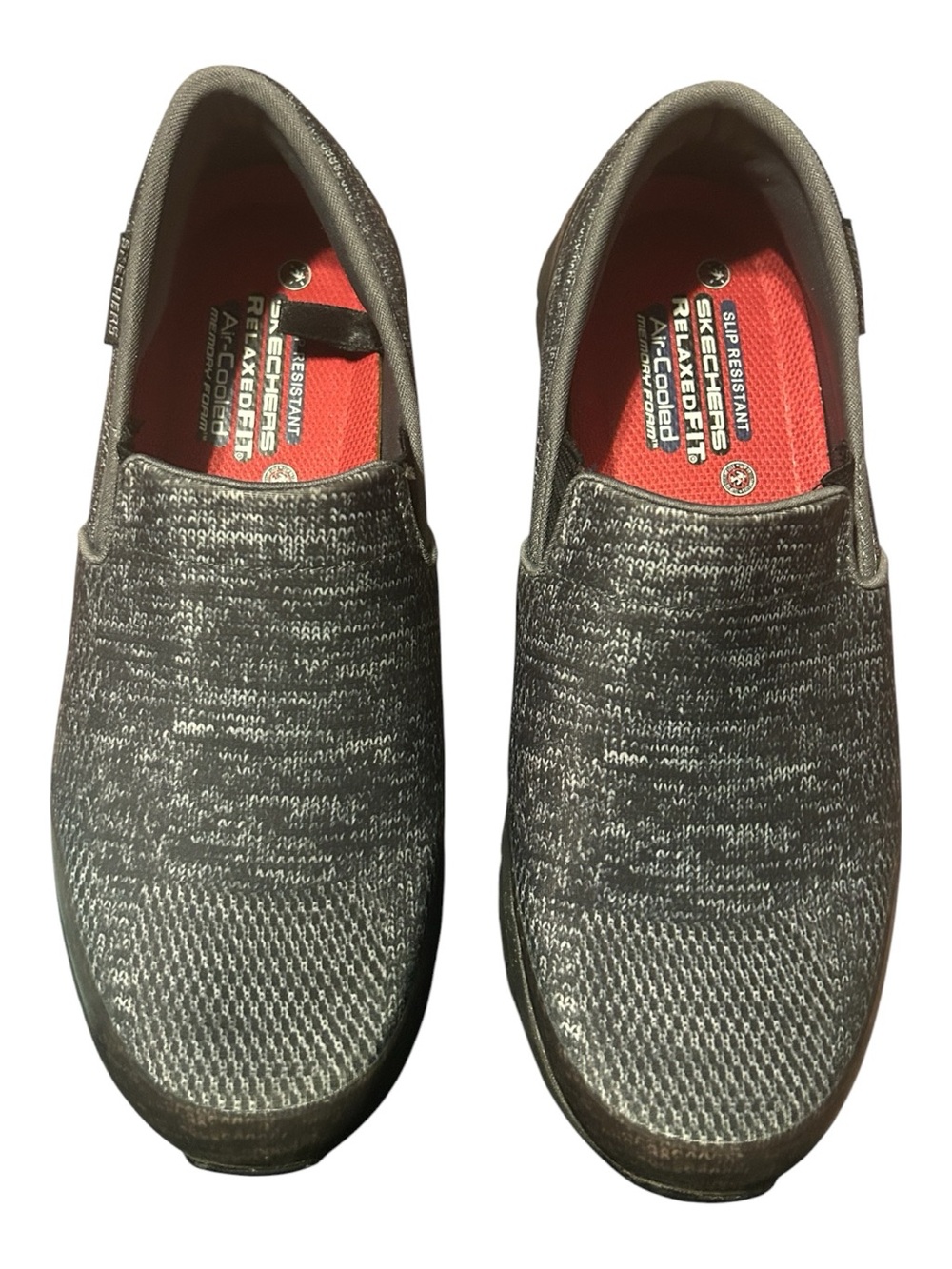 Skechers Comfort Flex Slip Resistant Memory Foam Gray Slip-On Shoes Women’s 11